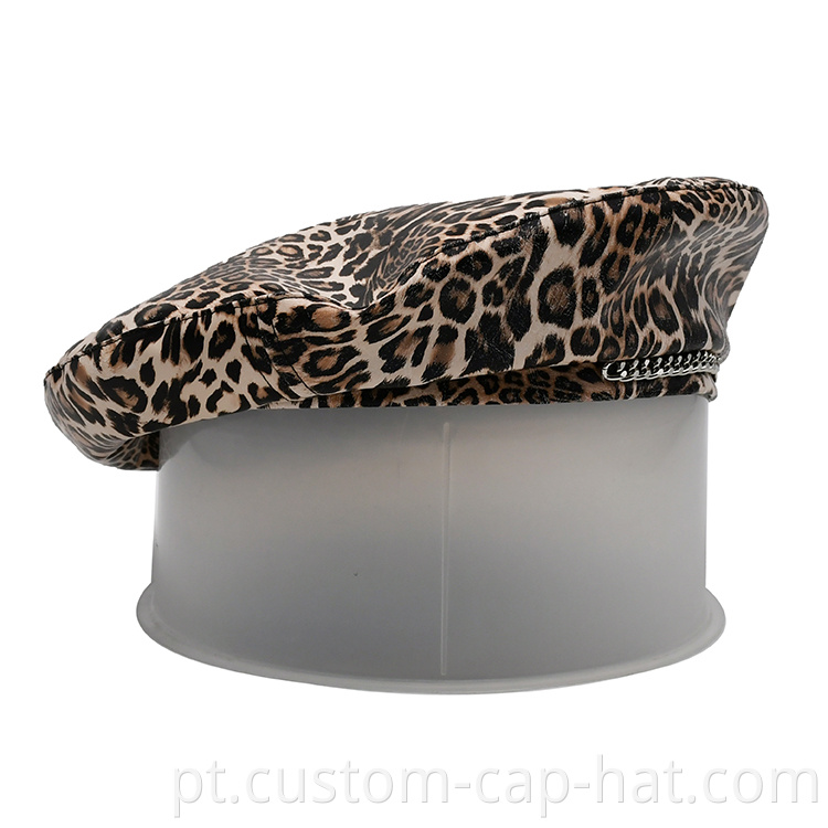 Leopard Print Beret 